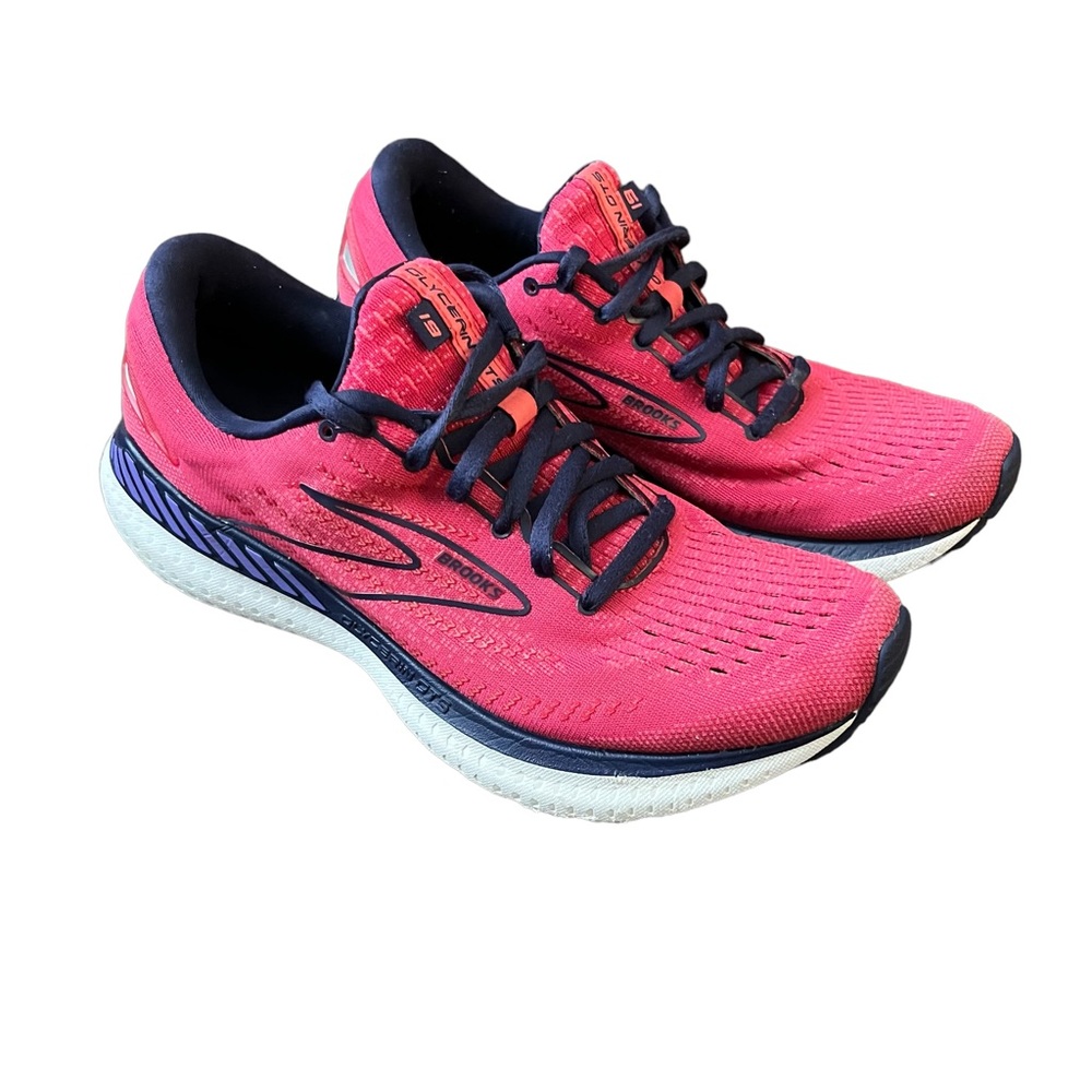 Brooks glycerin 19 athletic running shoes Barberry/purple/calypso size 9…